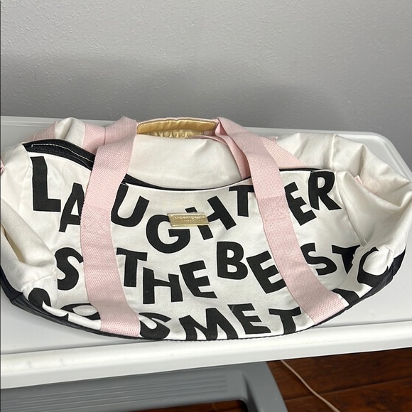 Benefit Handbags - Benefit Pink and Black Travel Bag with Bold Design